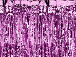 Kurtyna dekoracyjna lameta purpurowa 90 cm x 250 cm