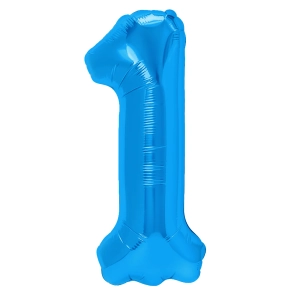 Balon foliowy cyfra 1 ciemnoniebieski 85 cm