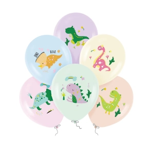 Balony urodzinowe dinozaury 27 cm 12 cali 6 szt.
