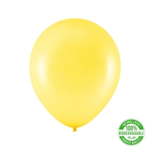 Balon Biodegradowalny metaliczny żółty 12 cali 100 szt.