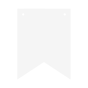 Baner DIY 16 cm - biały
