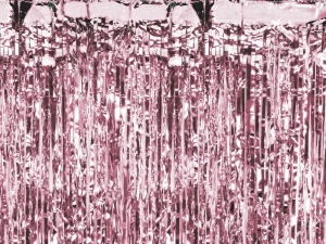 Kurtyna dekoracyjna lameta złoty róż rose gold 100 cm x 200 cm