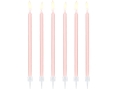 Świeczki urodzinowe długie różowe 12szt.