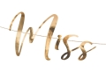 Baner Miss to Mr złoty róż 76cm