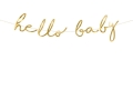 Baner Hello Baby złoty 70cm
