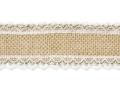 Taśma jutowa z koronką 5cm x 5m