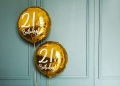 Balon foliowy 21st birthday złoty 45cm