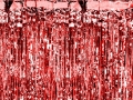 Kurtyna imprezowa lameta czerwona 90cm x 250cm