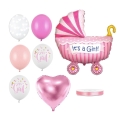 Bukiet z balonów wózek it's a girl różowy
