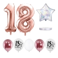 Bukiet z balonów na 18 urodziny złoty róż