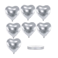 Bukiet z balonów serca srebrne