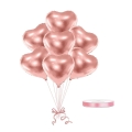 Bukiet z balonów serca złoty róż