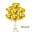 Bukiet z balonów serca złote
