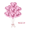 Bukiet z balonów serca jasnoróżowe