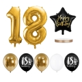 Bukiet z balonów na 18 urodziny złoty