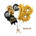 Bukiet z balonów na 18 urodziny złoty