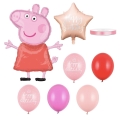 Bukiet z balonów na urodziny Świnka Peppa