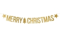 Baner Merry Christmas złoty 150cm
