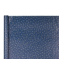 Papier do pakowania świąteczny - granatowy w złote gwiazdki