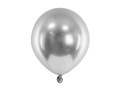 Balony srebrne chromowane glossy 12 cm 5 cali 50 szt