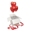 Czerwone balony serca w pudełku