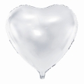 Balon foliowy serce biały 61 cm na hel