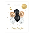Balony Happy New Year! 30cm 6szt