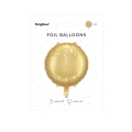 Balon foliowy zegar na Sylwestra złoty 35cm