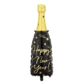Balon foliowy butelka Happy New Year czarna 88cm
