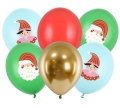 Balony Mikołaj 30cm 6szt