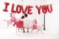 Balony foliowe I love you czerwone 260cm