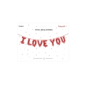 Balony foliowe I love you czerwone 260cm