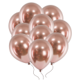 Balony złoty róż rose gold chromowane glossy 30 cm 50 szt.
