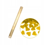 Tuba strzelająca konfetti serca złote 60 cm