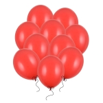 Balony czerwone pastelowe 27 cm 12 cali 50 szt PartyDeco
