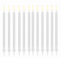 Świeczki urodzinowe długie białe 12 sztuk