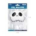 Balon foliowy czaszka na Halloween 45 cm