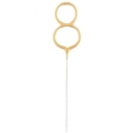Zimny ognień cyfra 8 złota 17 cm 1 sztuka