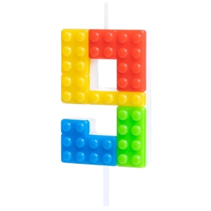 Świeczka cyfra 9 klocki