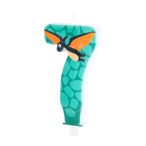 Świeczka cyfra 7 dinozaur