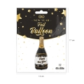 Balon foliowy butelka Happy New Year czarna 100 cm