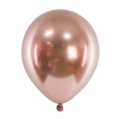 Balony złoty róż rose gold chromowane glossy 46 cm 5 szt