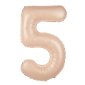 Balon foliowy cyfra 5 kremowy karmelowy 85 cm