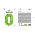 Balon foliowy cyfra 0 zielony 85 cm