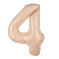 Balon foliowy cyfra 4 kremowy karmelowy 85 cm