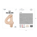 Balon foliowy cyfra 4 kremowy karmelowy 85 cm