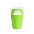 Kubeczki papierowe zielone 220 ml 6 szt