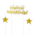 Świeczka urodzinowa wszystkiego najlepszego złota