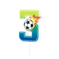 Świeczka urodzinowa cyfra 3 piłka nożna football