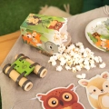 Pudełka na popcorn leśne zwierzątka 4 szt